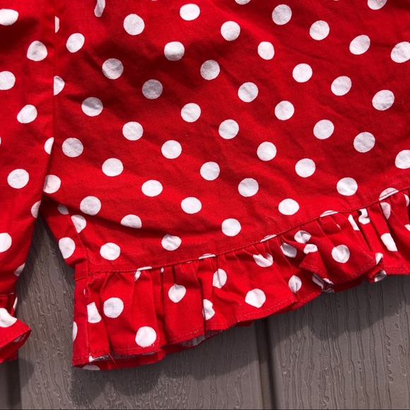 The Smocked Shop Red and White Polka Dot Shorts - Picture 2 of 3